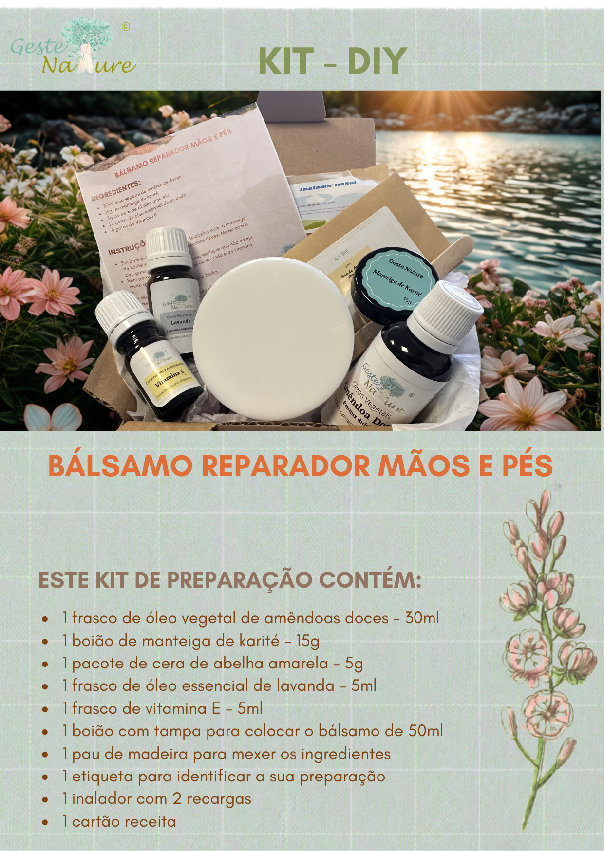 KIT DIY - BÁLSAMO REPARADOR MÃOS E PÉS